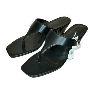 NEW GAP Sandals Black Women Size 10 Block Heel Open Heel